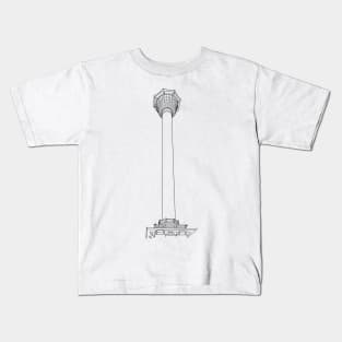 Busan tower silhouette Kids T-Shirt